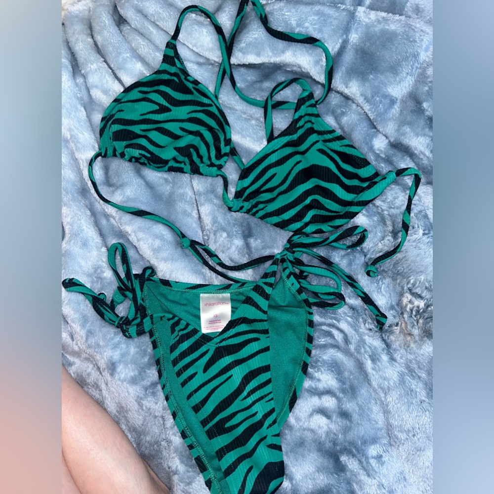 Zebra print swimsuit